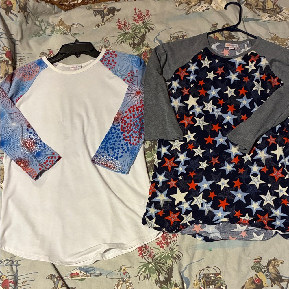 Lularoe Randy shirts in small. Set of two